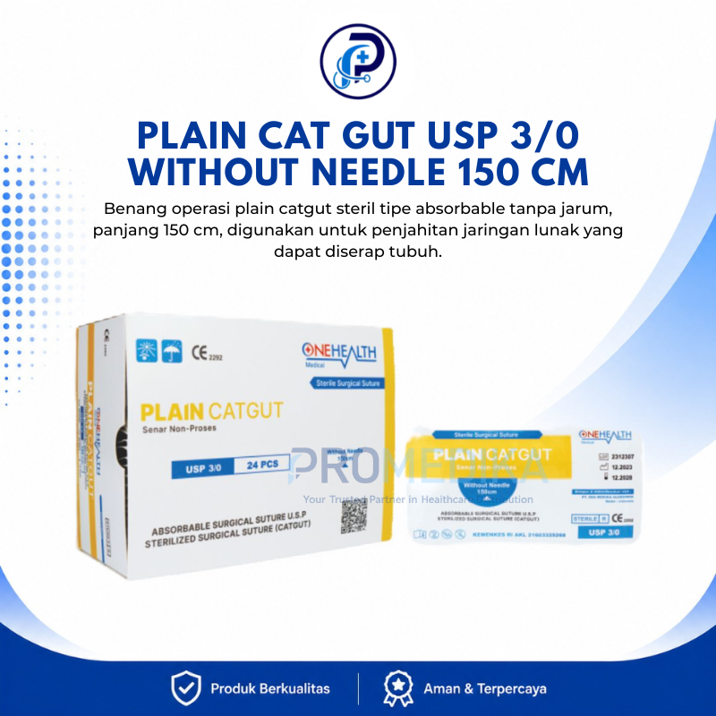 PLAIN CAT GUT USP 3/0 WITHOUT NEEDLE 150 CM