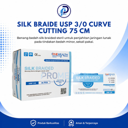 [OH-BMHP-00083] SILK BRAIDE USP 3/0 CURVE CUTTING 75 CM