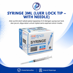 [OH-BMHP-00091] SYRINGE 3ML (LUER LOCK TIP – WITH NEEDLE)